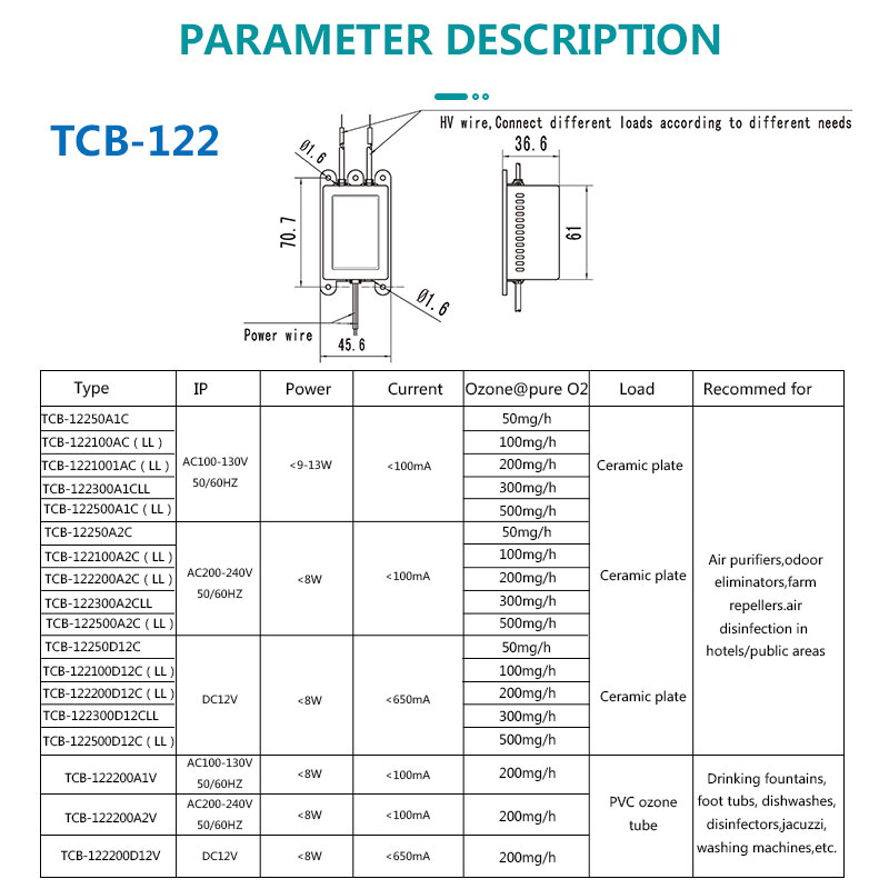 TCB-122medical therapy machine parts