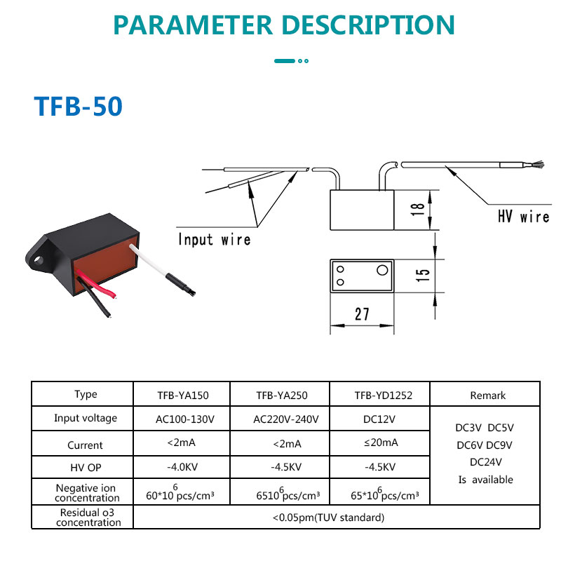 TFB-Y78Zanion generator for drier refrigerator