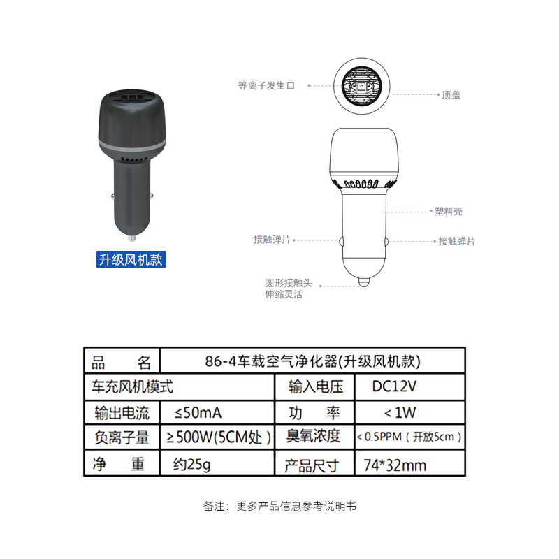 86-4车载空气净化器