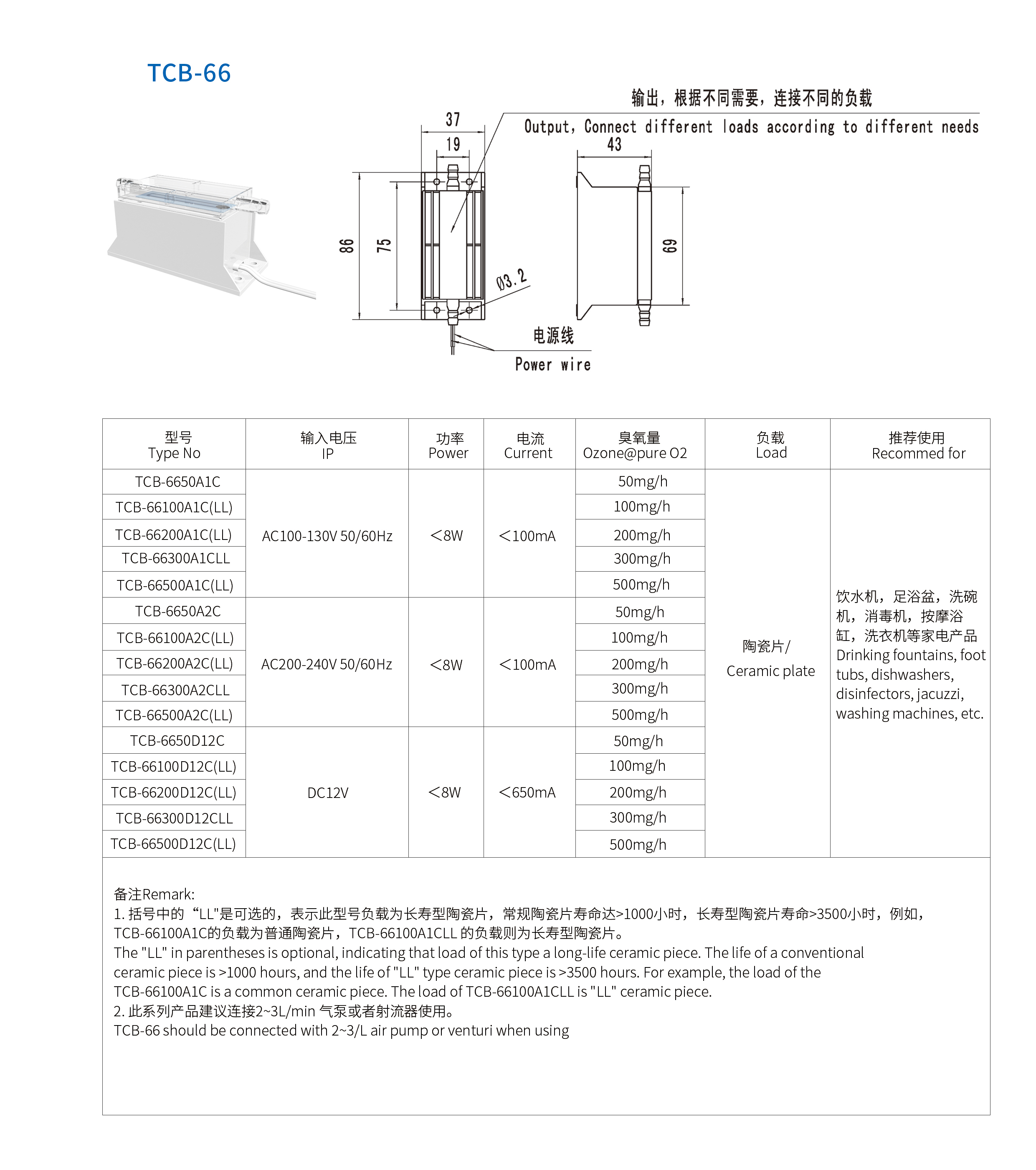 tcb-66 medical machine ozone generator
