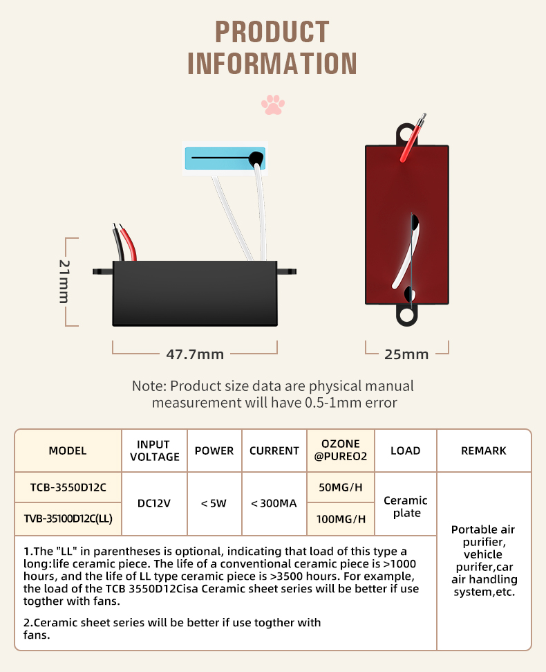 TCB-35 mini ozone generator