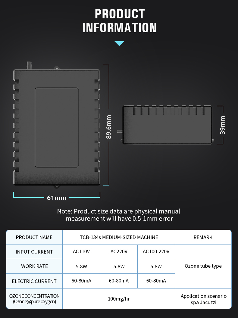 TCB-134S Ozone generator